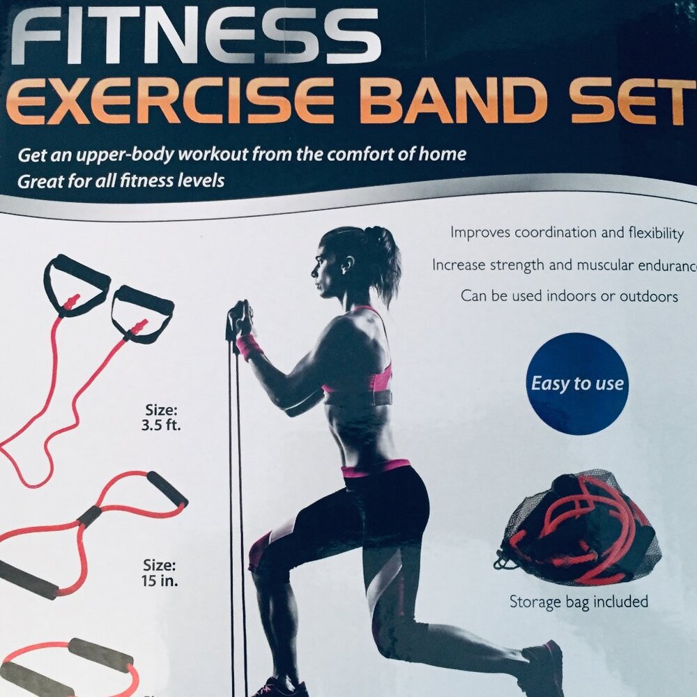 Fitness Exercise Resistance Band Set with Handles for Strength Training